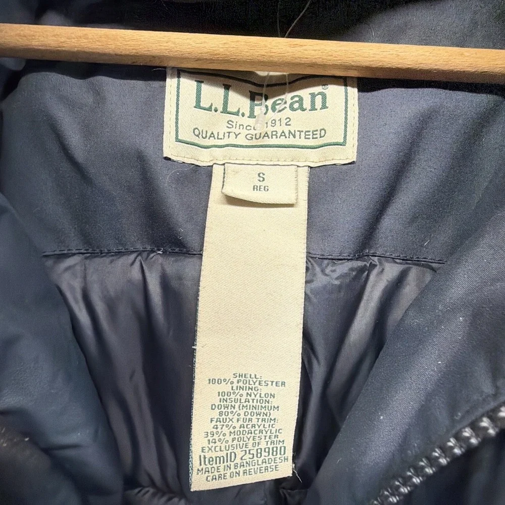LL Bean Baxter State Down Parka Mens Sz S Downtek Puffer Jacket